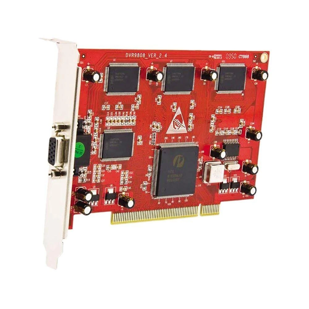 Kit Placa Dvr Seykon Sk-9808 Pci 8 Canais Real Time Sistema Ntsc 240 Fps