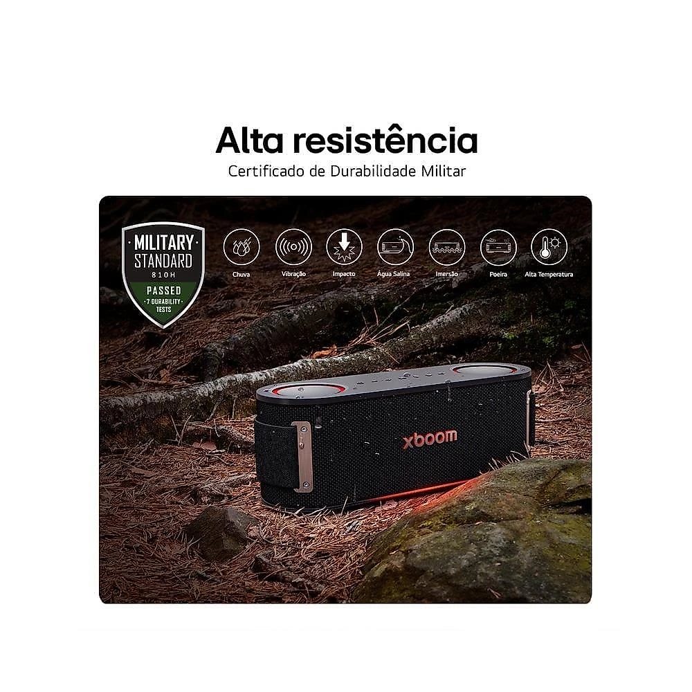 Caixa de som lg xboom bounce bluetooth 40w 30h bateria ai by will.i.am preta