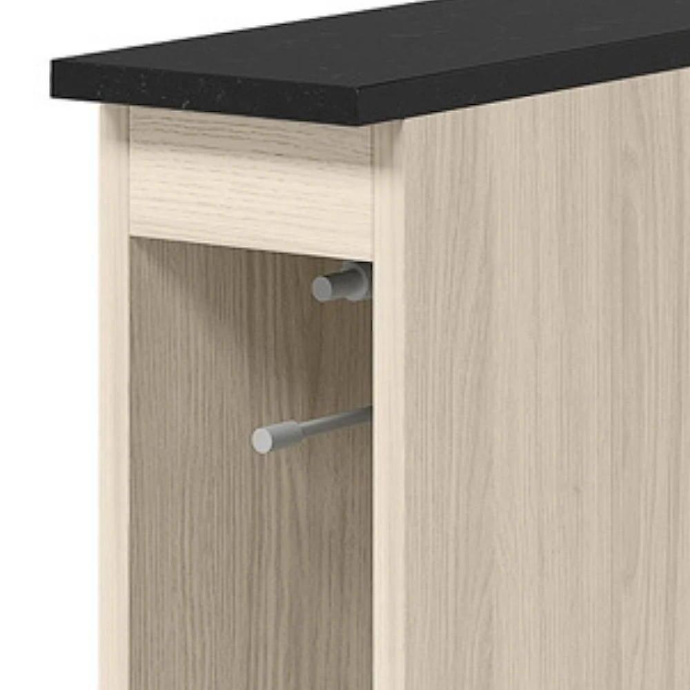 Balcão com Tampo Nicho Guardanapeiro Kali Premium MDF 15CM Nicioli Móveis webcontinental-7899665064112