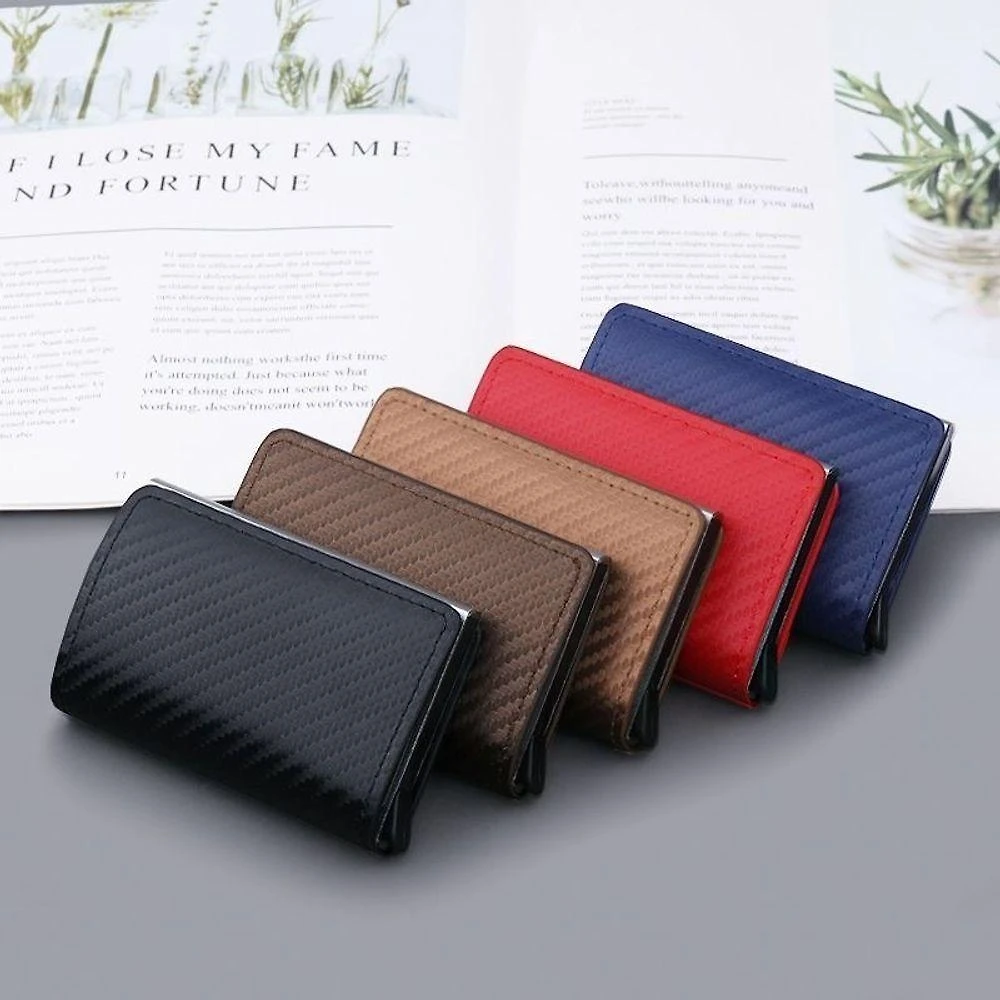 Carteira Porta-Cartões OEM Carteira Mágica Tripla Couro PU 9 e 5x6 e 5x2 cm Preto Unissex