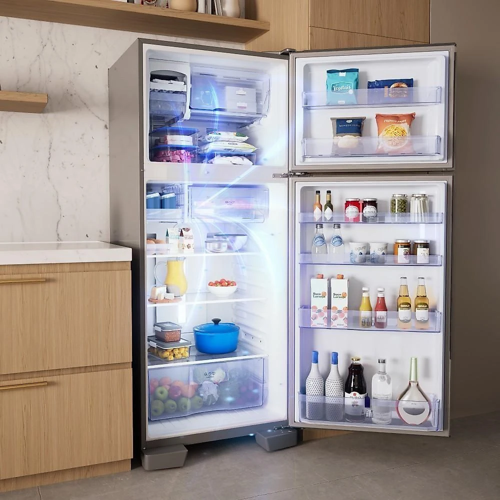 Geladeira Panasonic Duplex Frost Free Inverter 446L NR-BT58PV3X Aço Escovado 110V