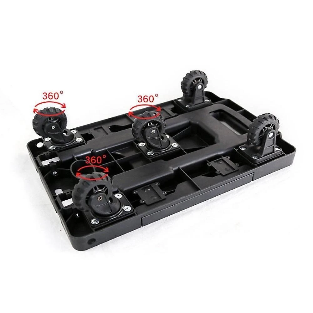 Carrinho de Compras Premium 150kg com 5 Rodas Articuladas Preto Yeet