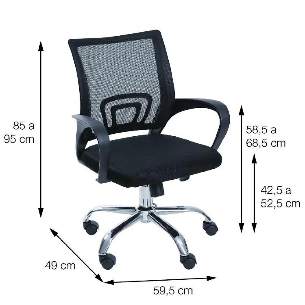 Kit 2 Peças com Escrivaninha 127cm com Cadeira de Escritório Diretor Tela Mesh Escrivaninha 127cm ME4135 com Cadeira Diretor Tela Mesh Tok 3310 Nogal