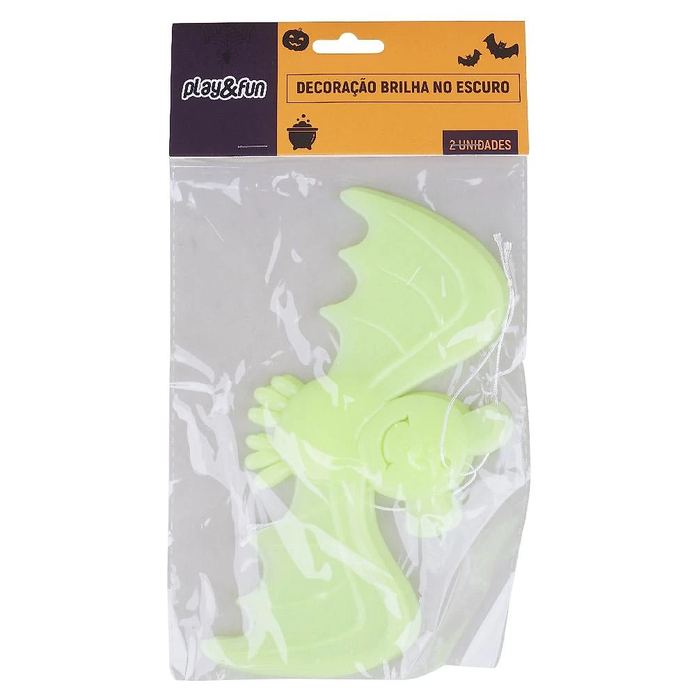 Kit Morcego Brilha no Escuro Halloween com 2 Play&Fun
