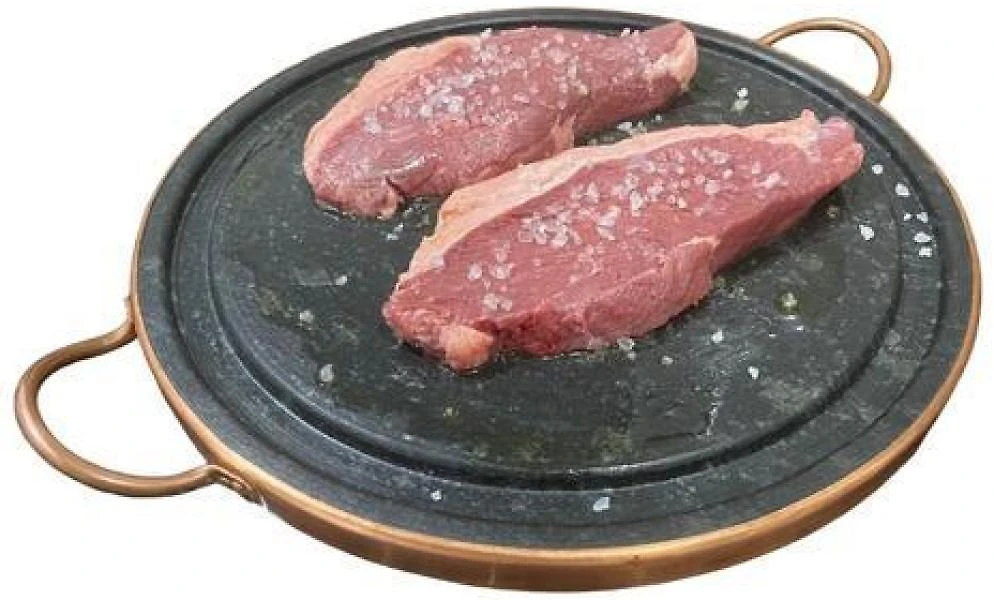 Miniatura Grelha / Pedra Para Carnes Pedra Sabão G Inox