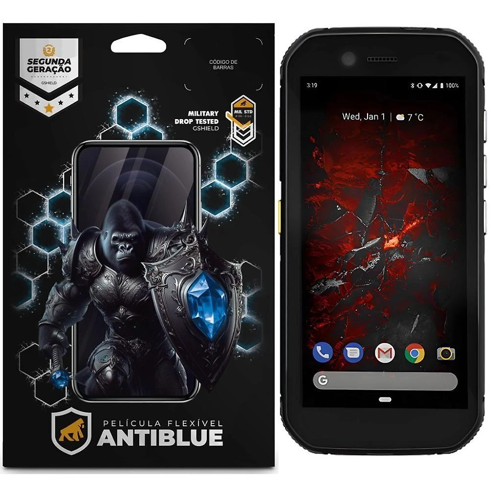Película para Celular Gshield Antiblue Bloqueia 99% da Luz Azul Transparente 1 Unidade