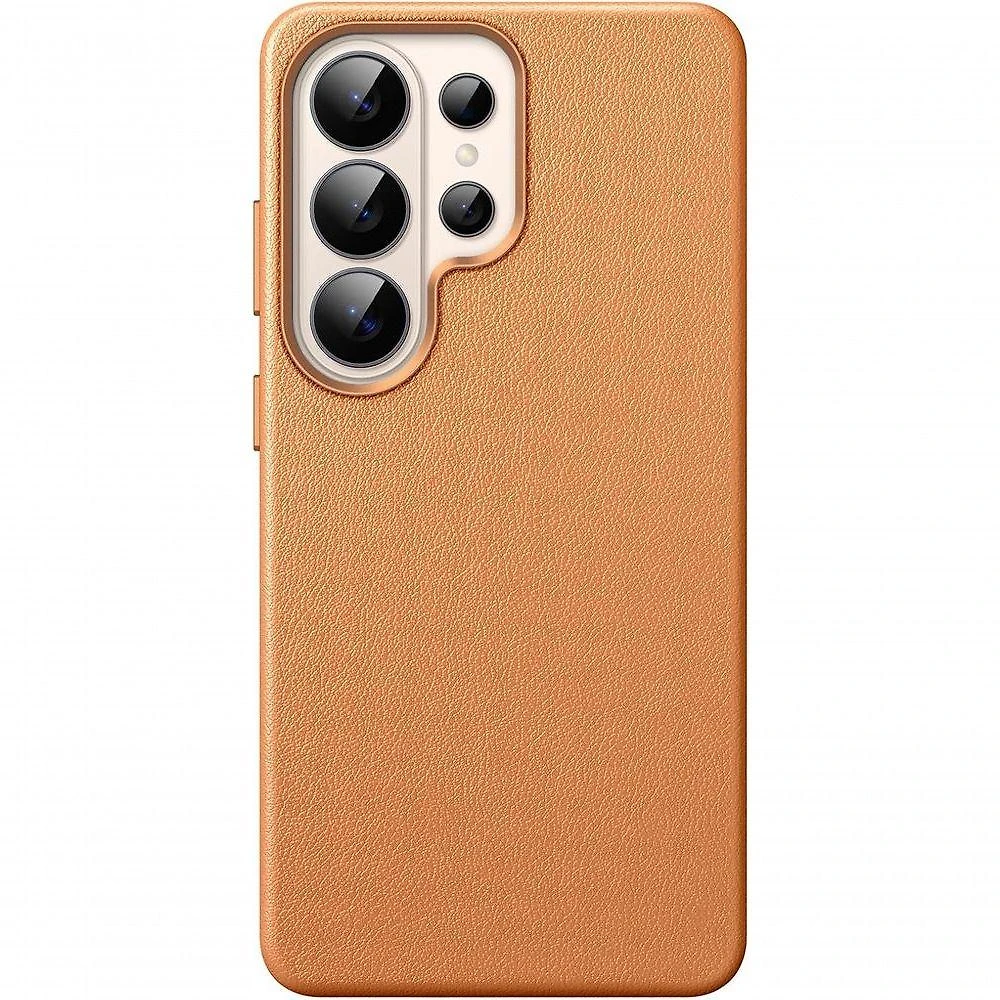 Capa De Couro Luxo Galaxy S26 Ultra Magsafe Made Usa Marrom