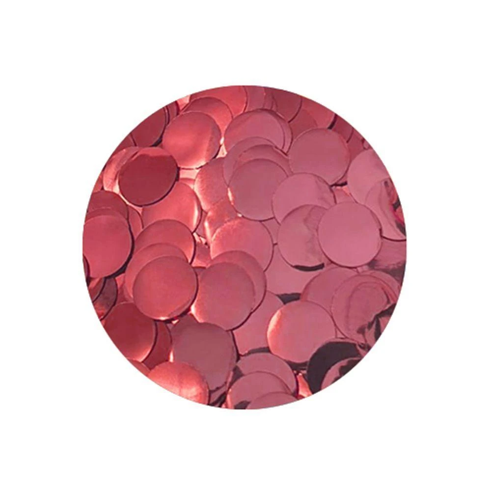 Confete Metalizado Para Balão Redondo Vermelho - 100g