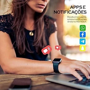 Smartwatch Geonav WB Tela 1,85" 45mm 24 Modos Esportivos Fitness Tracker Preto