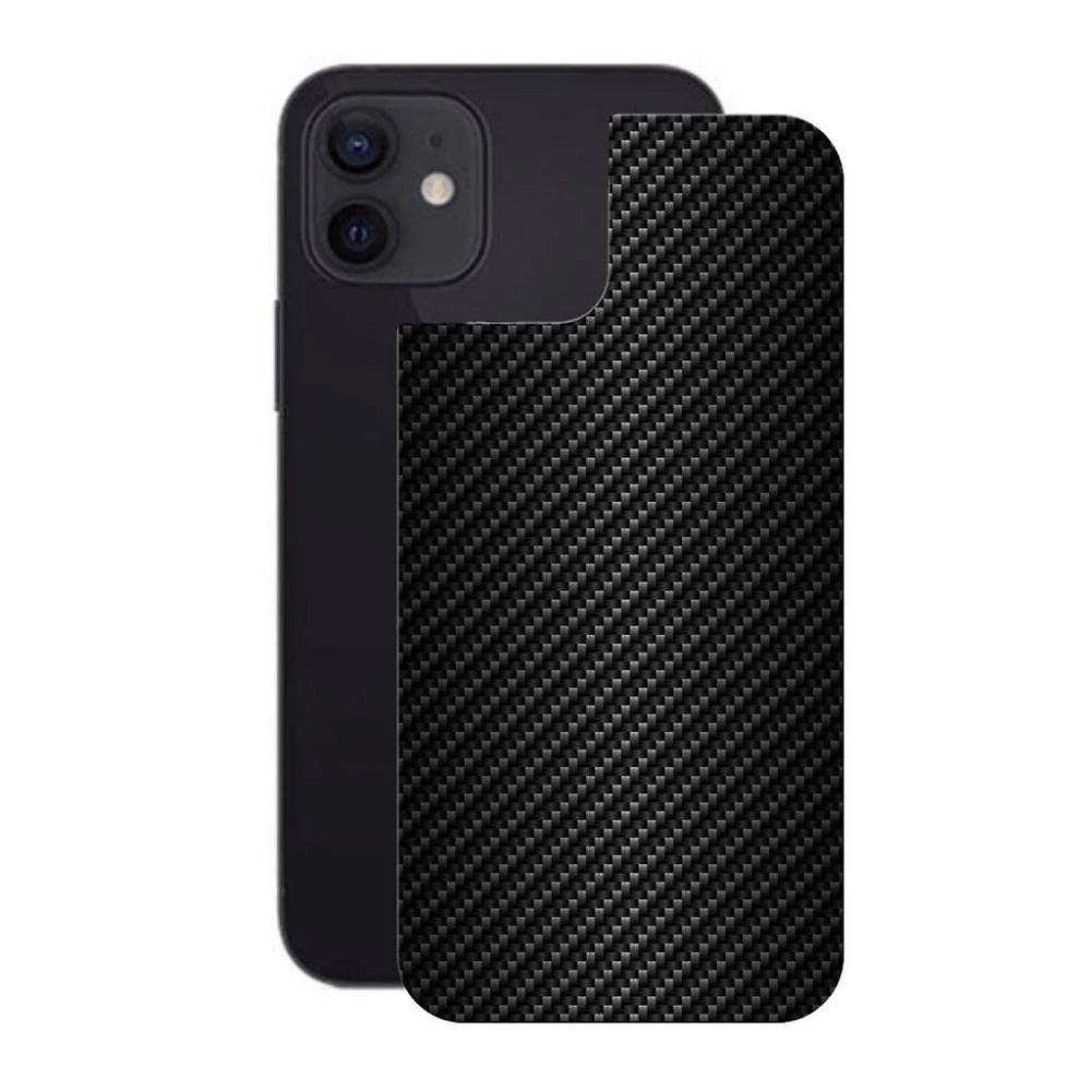 Película para iPhone 12 - Traseira de Fibra de Carbono Preta - Gshield