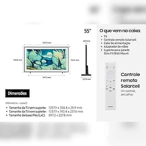 Smart TV 43” QLED 4k Samsung QN43LS03FAGXZD The Frame Vision AI 2025 Modo Arte Antirreflexo