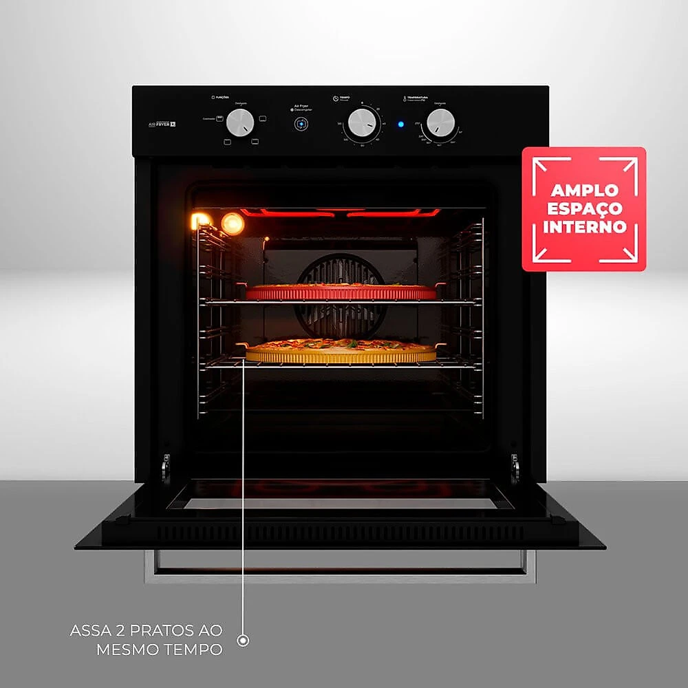 Forno Elétrico de Embutir Fischer Infinity 78 Litros com Grill - 40370 Preto - 2361 - 110V