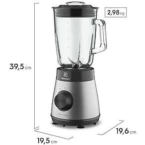 Liquidificador Electrolux EBS30 Aço Inox Escovado/Preto com Copo de Vidro 700W e 5 Velocidades 110V