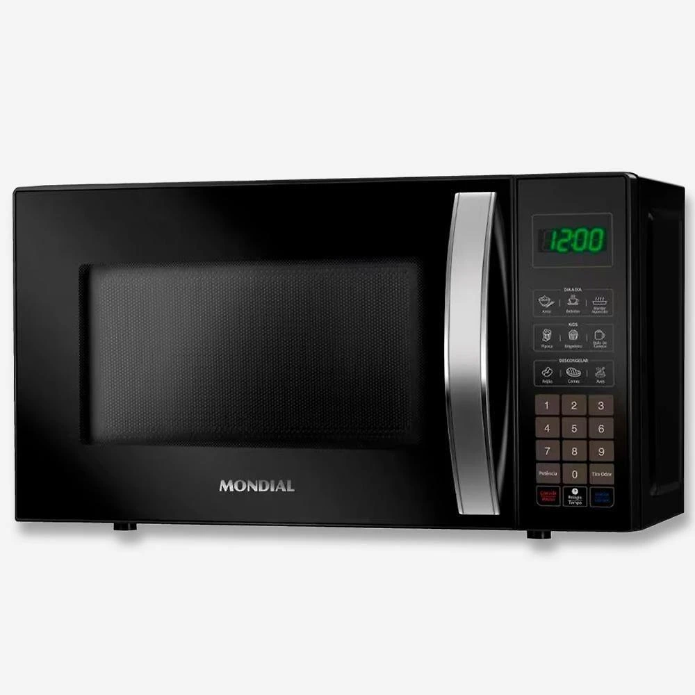 Micro-ondas Bancada Mondial MO-01-21B 21L 1200W com Descongelar Manter Aquecido Tira Odor 220V
