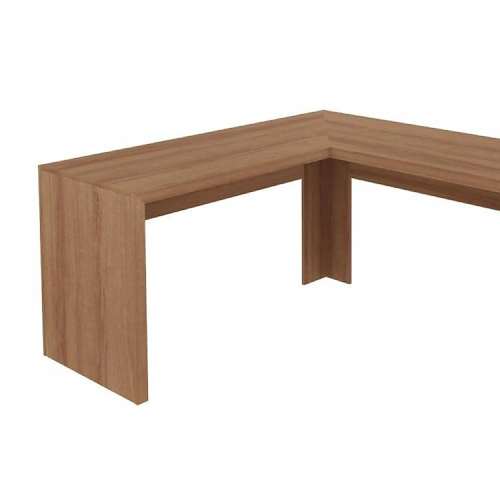 Kit 4 Peças com 1 Mesa em L 1 Balcão 1 Gaveteiro 1 Estante Espresso Móveis Conjunto Home Office 4 Peças com 1 Mesa em L 1 Balcão 1 Gaveteiro 1 Estante Espresso Móveis Amendoa