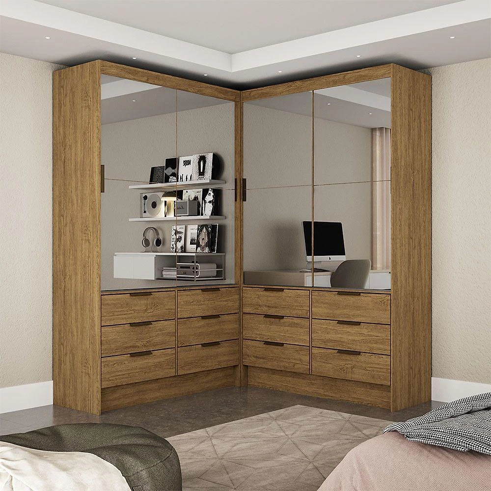 Closet Casal Sevilha 4 Portas Premium 12 Gvts Carioca Móveis Cinamomo