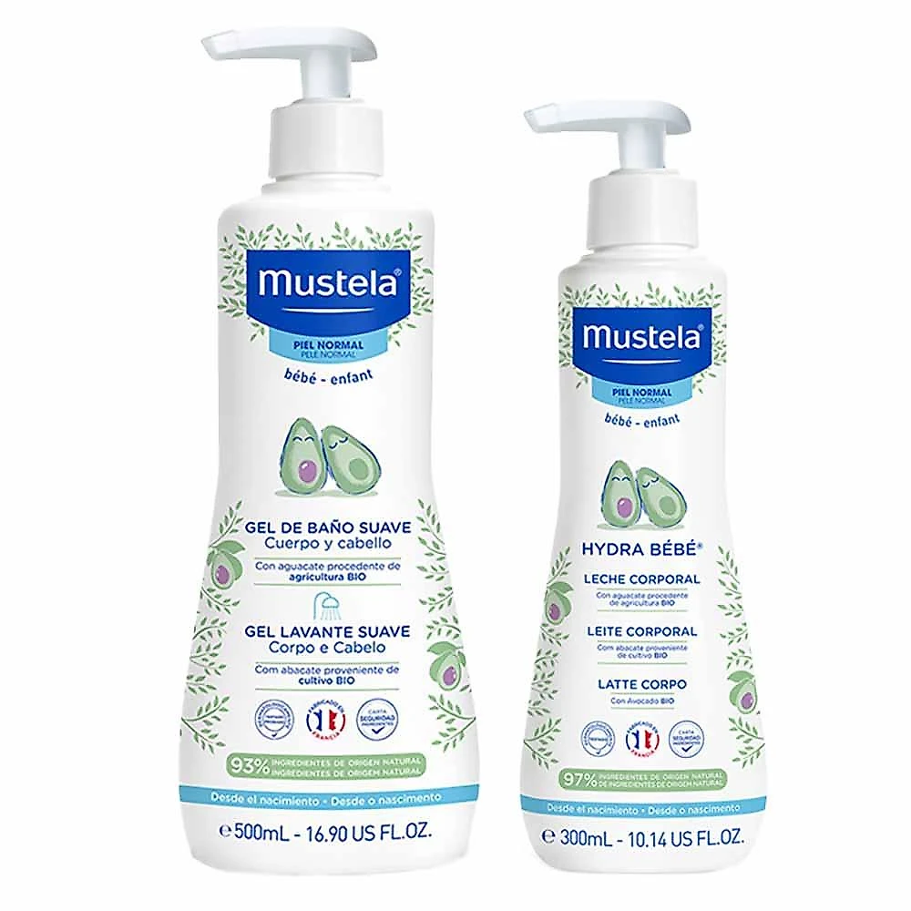 Mustela bebê kit - gel de banho + hidratante corporal