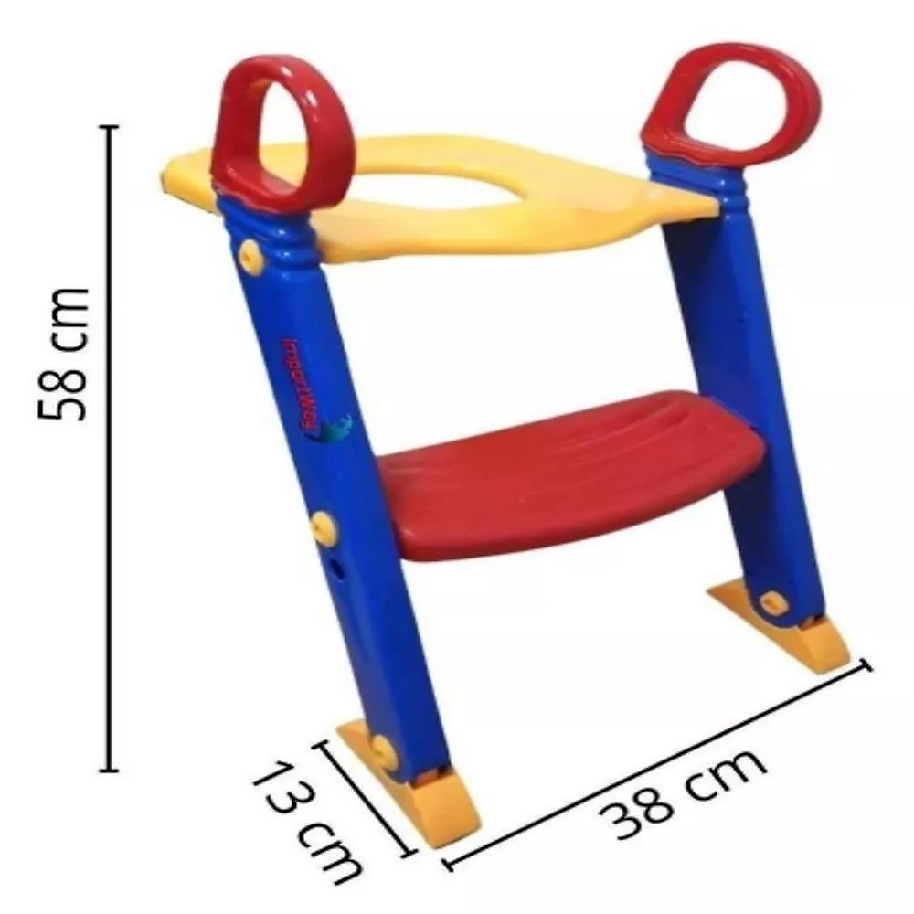 Assento Infantil Redutor com Escada Dobrável para Desfralde Seguro Estrutura Estável Branco Yeet