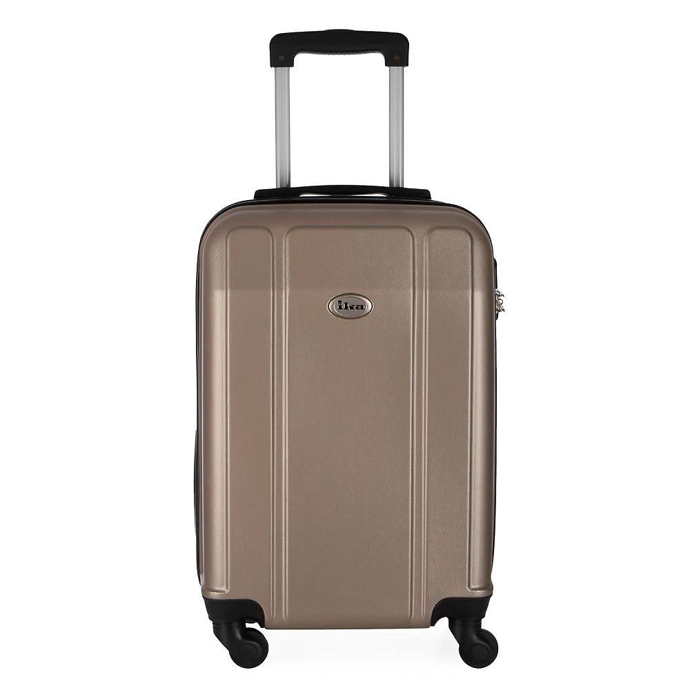 Mala De Viagem Grande Em Abs Ika Continental Cadeado Embutido Rodas Giro 360 - Champagne, G