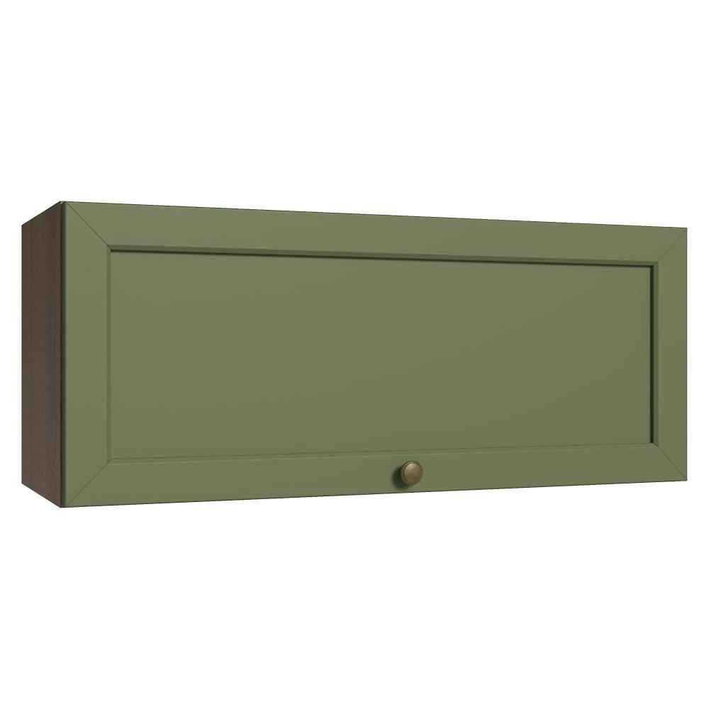Armário Aéreo 80 Cm 1 Porta Basculante Rustic/verde Vik Madesa Rustic/verde
