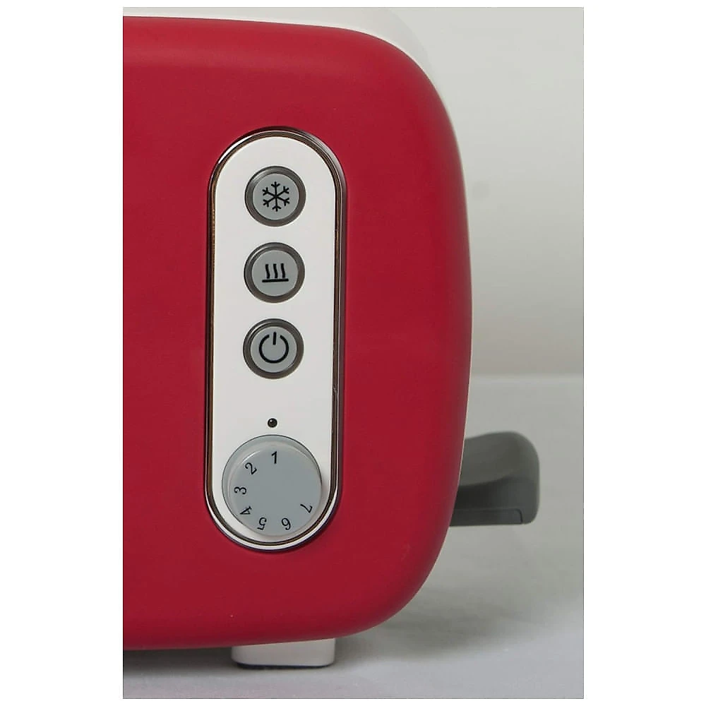 Torradeira 2 Fatias com Bandeja de Migalhas Removvel, Funes Descongelar, Cozinhar e Reaquecer, 110V 850W, Berghoff, Vermelha 110v