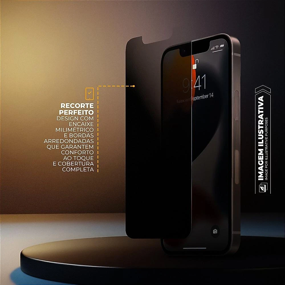 Película para iPhone 14 Pro com Aplicador - Survivor Privacidade - Gshield