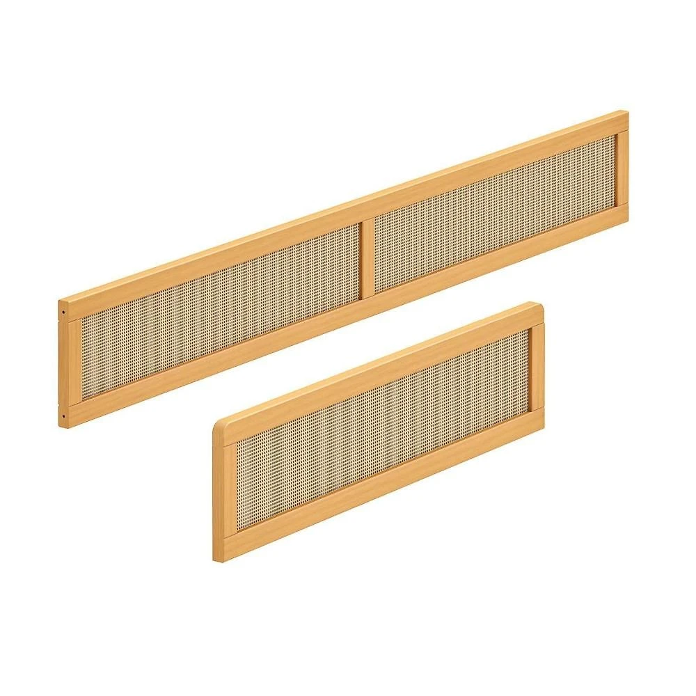 Kit Grades de Proteção Madeira Maciça e Rattan Magna Kids Casatema MadeiraOriginals Marrom/Natura Natural