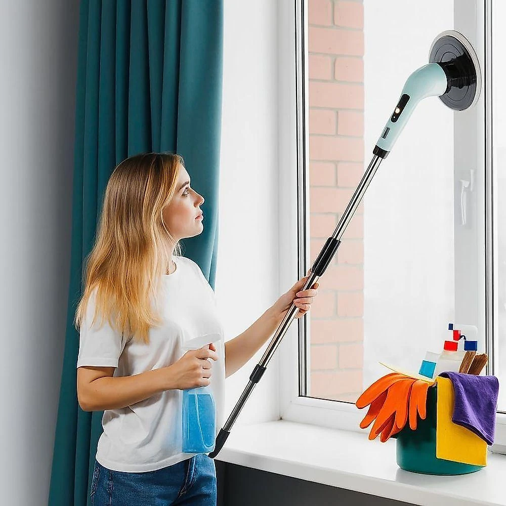 Esfregão Elétrico Recarregável 9 em 1 Mop 360o Profissional sem Fio Limpeza Pesada Branco