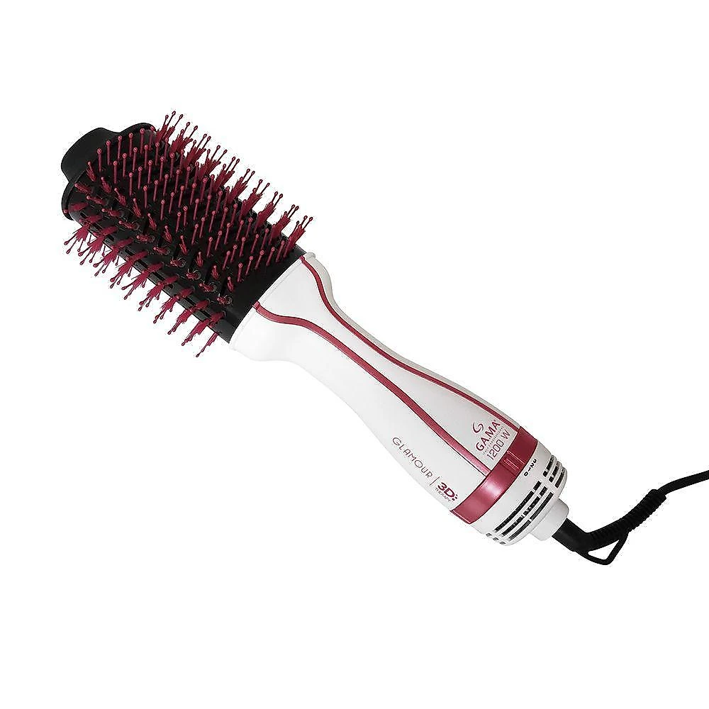 Escova secadora gama glamour pink brush 3d 1200w branco e rosa 127v hdcbr0000000425 110v