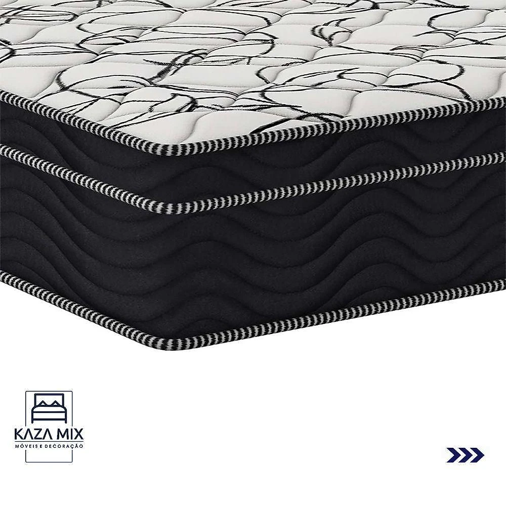 Cama Box Bege E Colchão Airtech 150 Espuma D45 Solteiro Ortobom