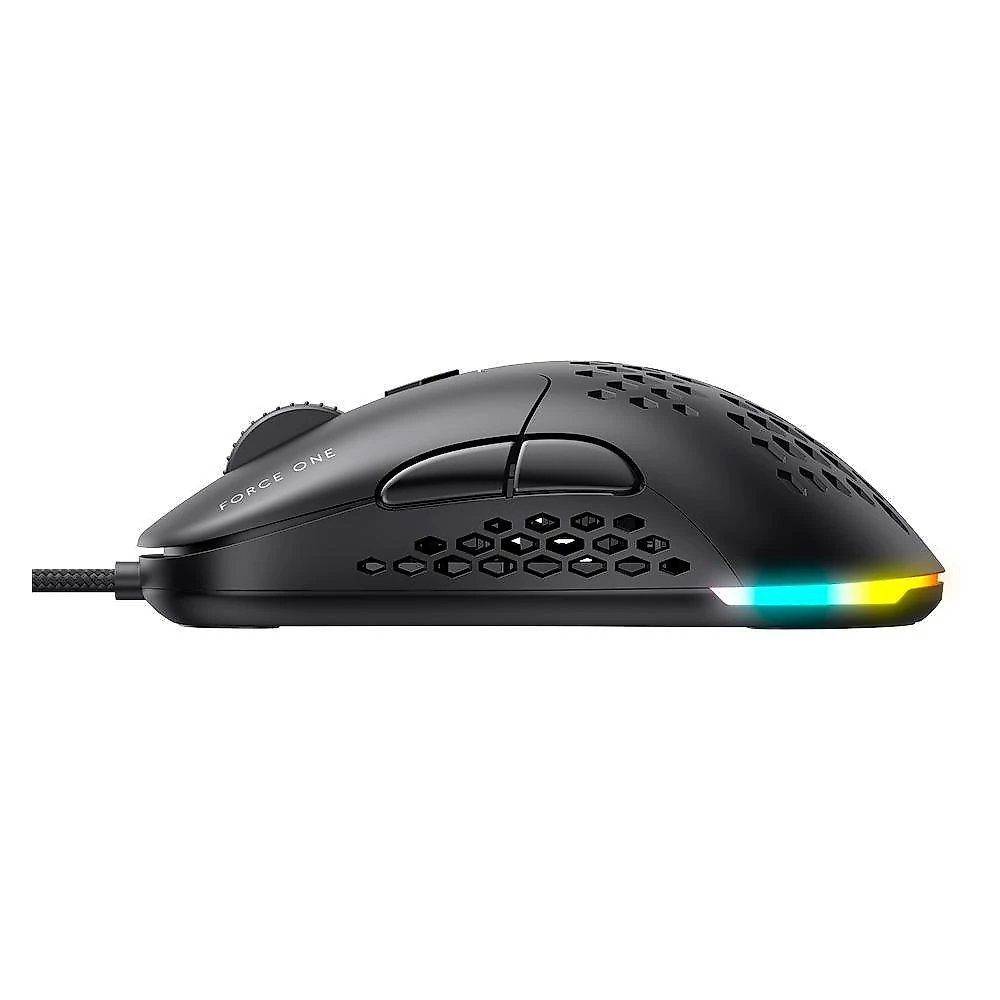 Mouse Gamer Force One Lynx, 19.000 DPI, RGB, Switchs Hotswap, Personalizável, Dual Mode Wireless ou Wired USB-C, Recarregável - FR.MO.LX.01