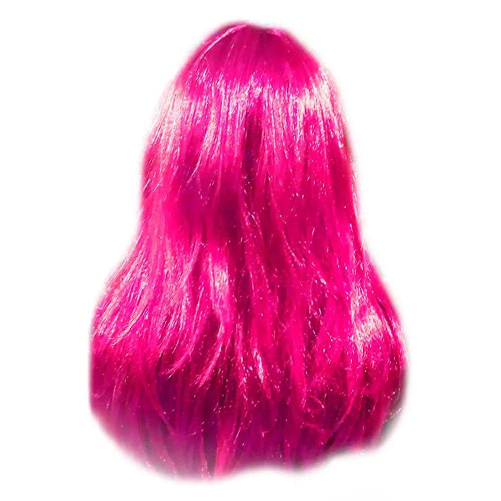 Peruca Longa Lisa Pink Para Festas