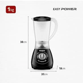 Liquidificador Mondial Power L-550 1,9L 550W 2 Velocidades Pulsar Preto 110V