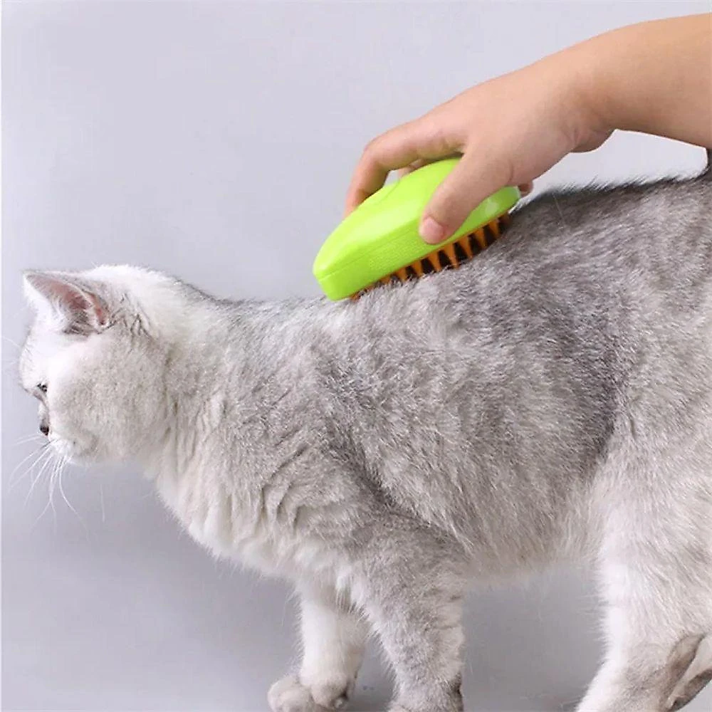Escova A Vapor Pet Cao Gato Cachorro Bateria Recarregavel Eletrica Remove Pelo Animal De Estimaçao Higiene Limpeza