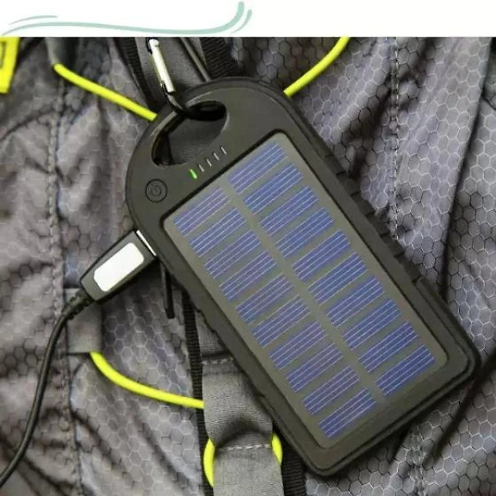 Power Bank Solar USB 10000MAH Lanterna LED Azul