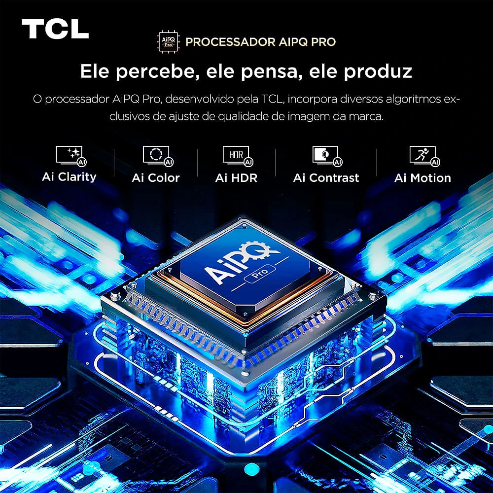 Smart TV TCL QD-Mini LED 4K 75" Polegadas com Google Assistente, Dolby Vision IQ e Wi-Fi - 75C7K Bivolt