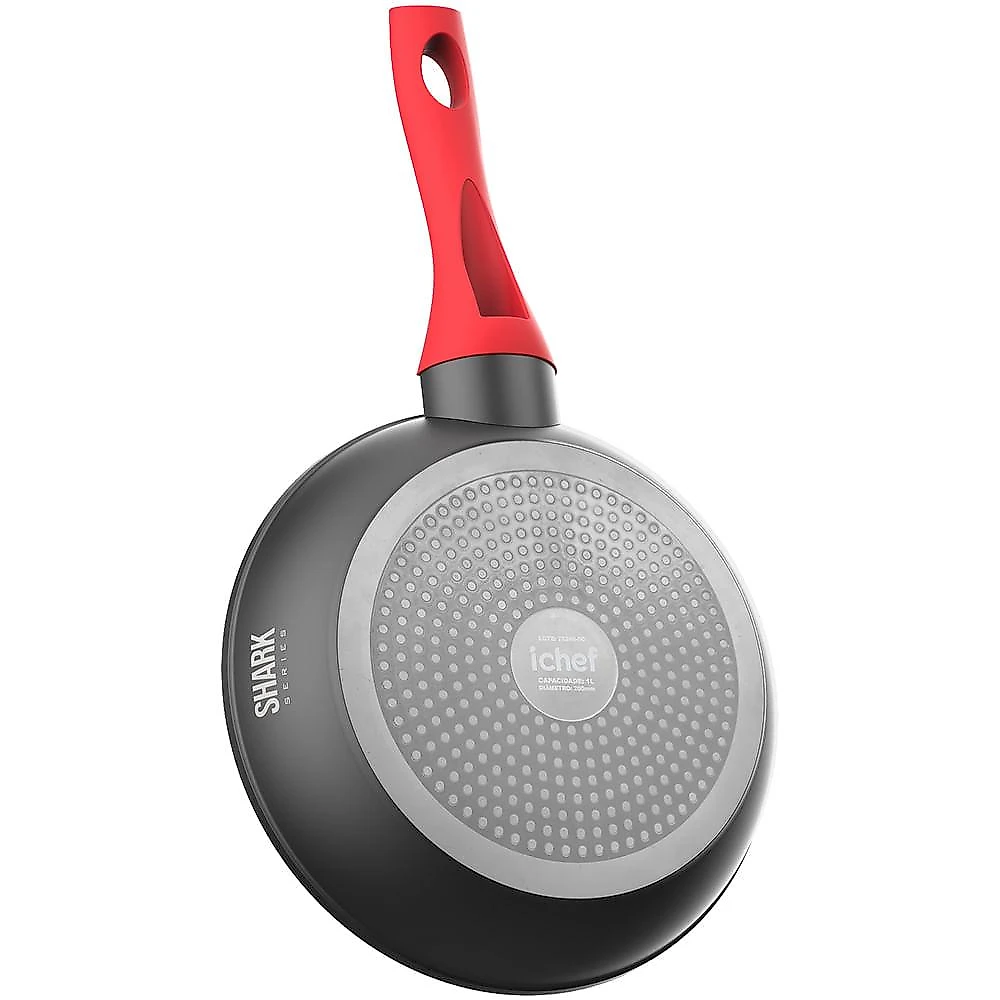 Panela polishop ichef home sauté grand shark series vermelha 24cm vermelho