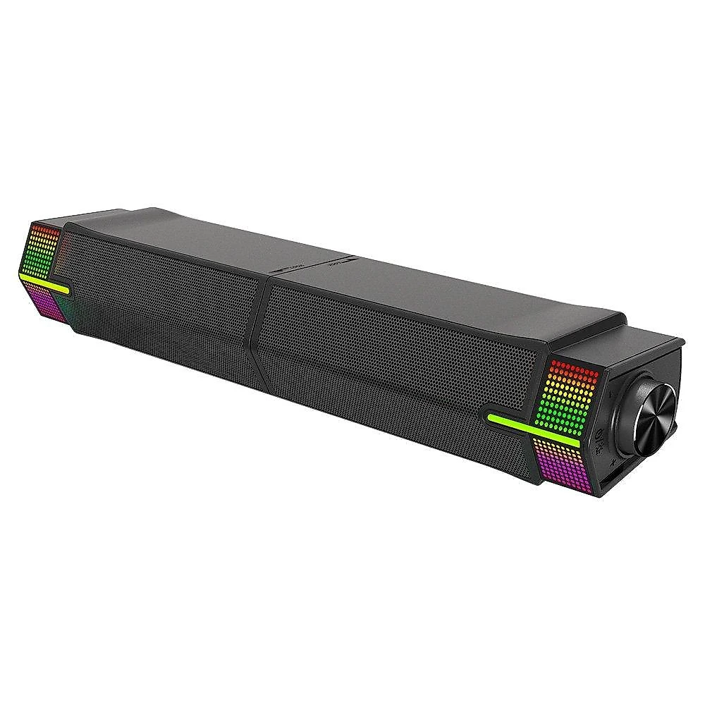 Caixa de Som Gamer Rise Mode Laser S2, RGB Rainbow, Bluetooth e P2 3.5mm, 5Wx2, Preto - RM-SPL-02-RGB