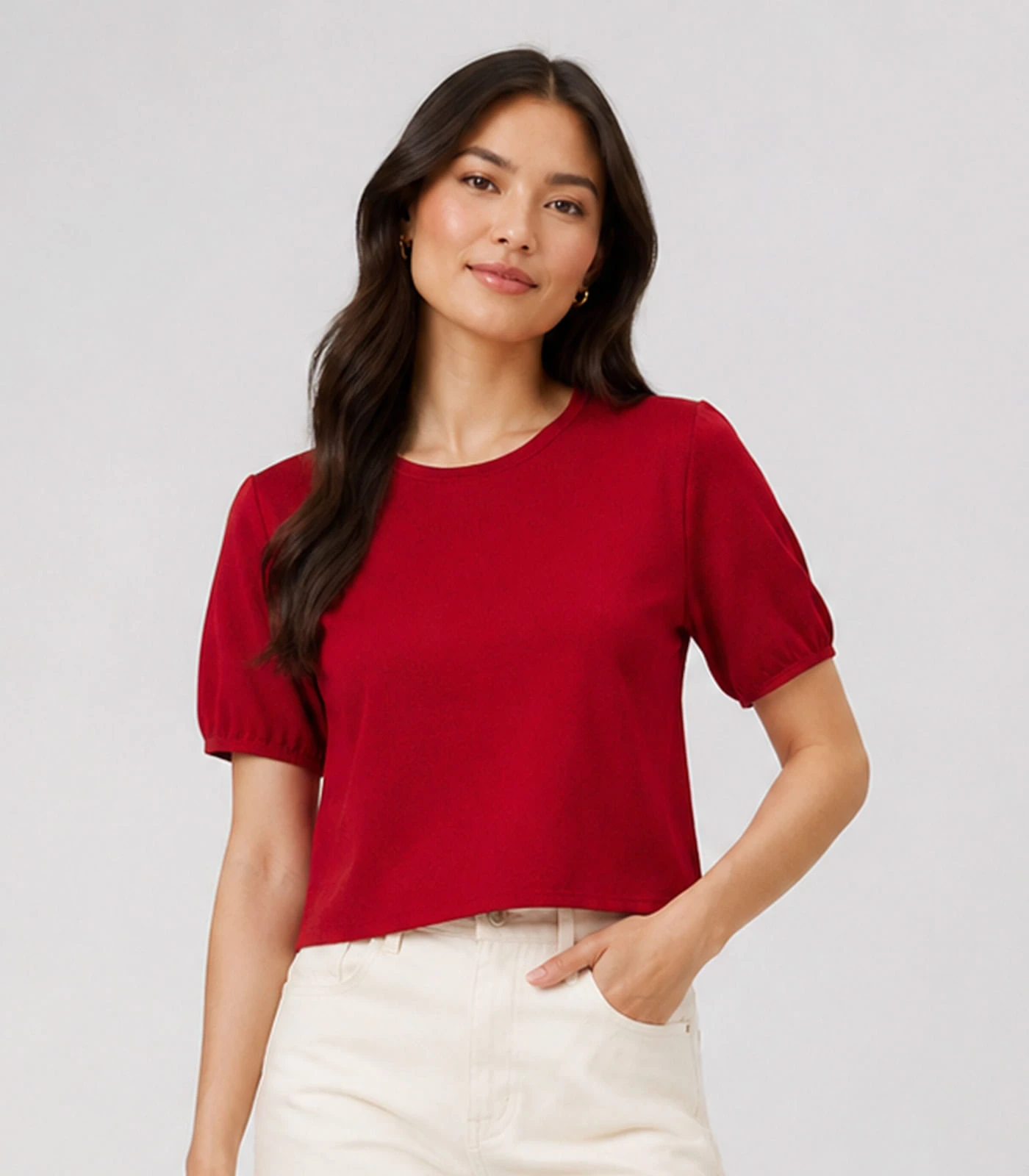 Blusa Feminina Em Tecido Henera Infinita Cor Vermelho