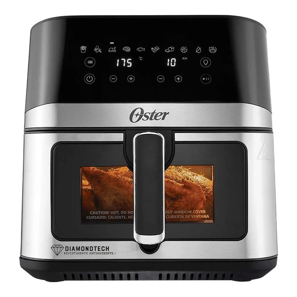 Fritadeira Oster Inox Diamondtech 7,5L Com Visor Transparente 110V