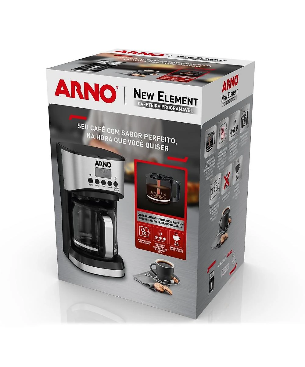 Cafeteira Elétrica Arno New Element Black 1000W