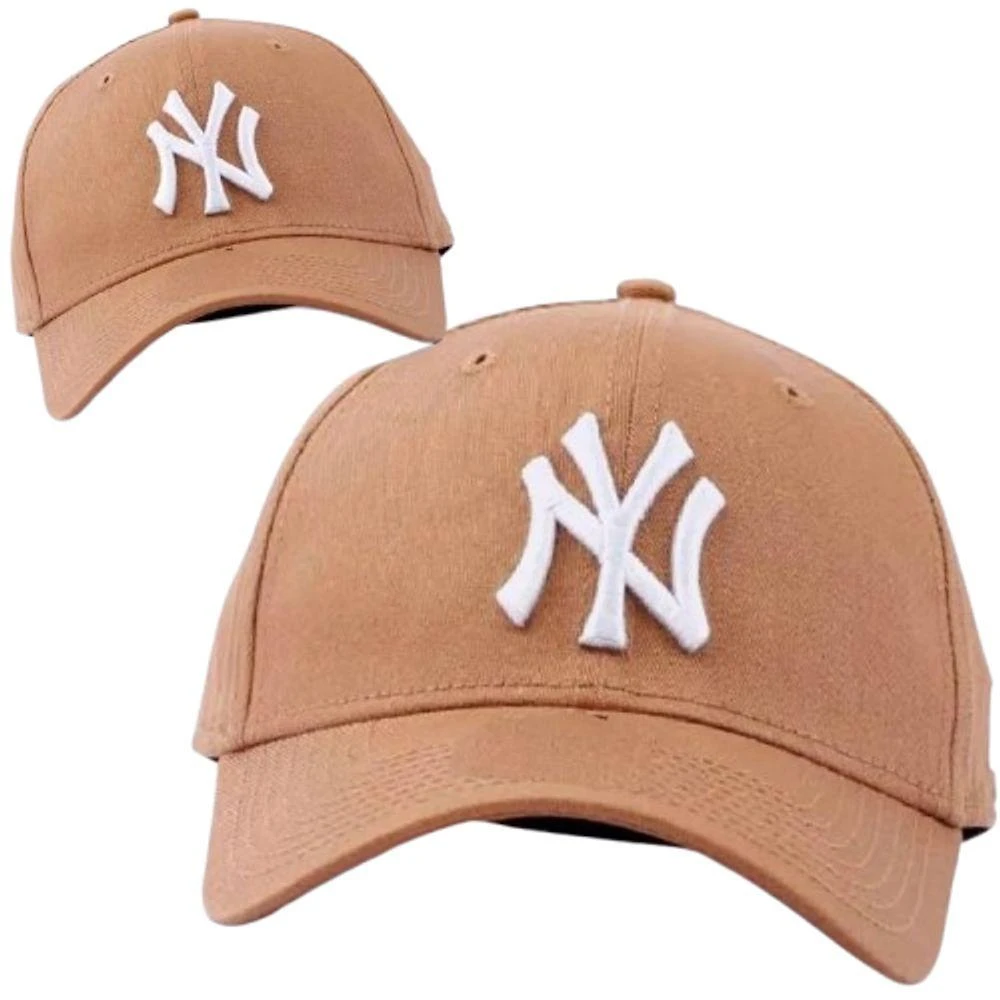 Miniatura Boné Feminino New York Caramelo Marrom S Ny Nyc Fitão!