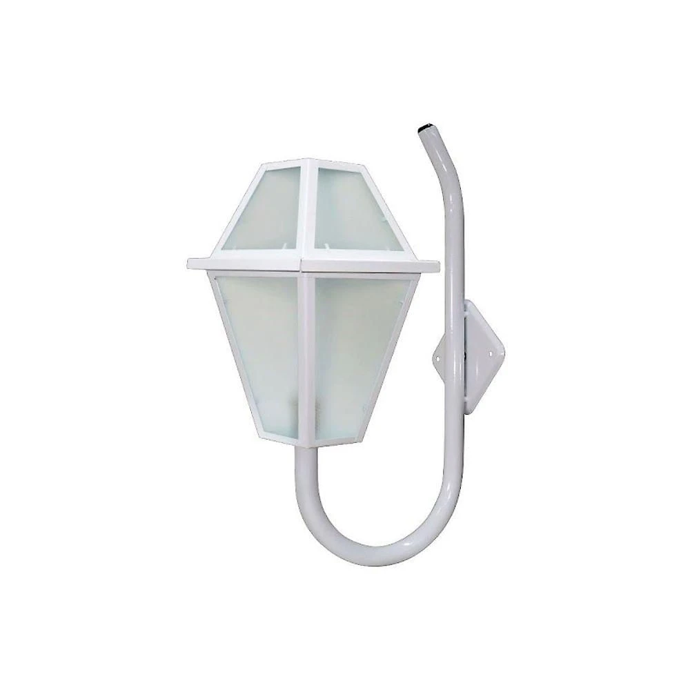 Luminária de Parede Imperial Braço Curvo Alumínio 56x38cm Branco Ouro Minas