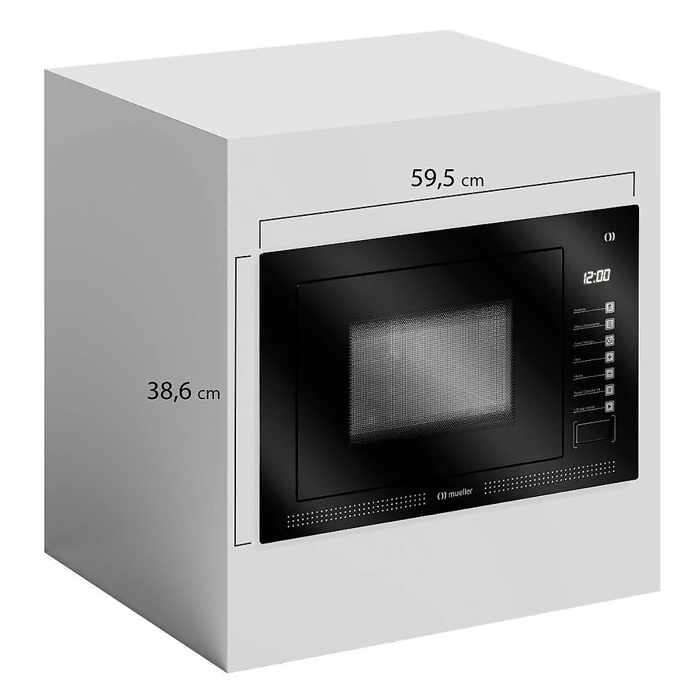 Micro-ondas De Embutir Mueller 25 Litros Preto MME25K Preto 220V