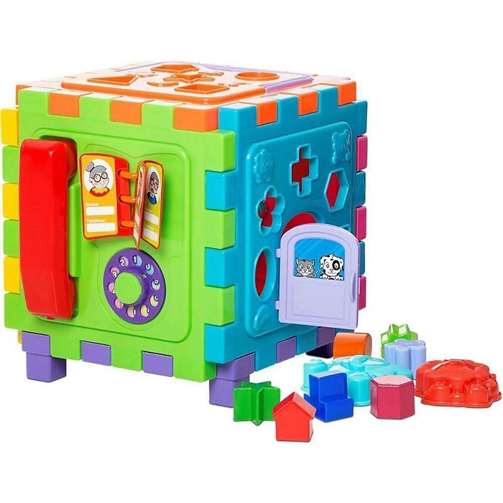 Cubo Didático Grande 2 em 1 com Tapete de Atividades Mercotoys