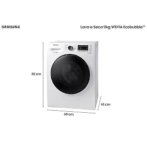 Lava e Seca Samsung 11kg WD11A 3 em 1 Ecobubble Inverter Branca 110V