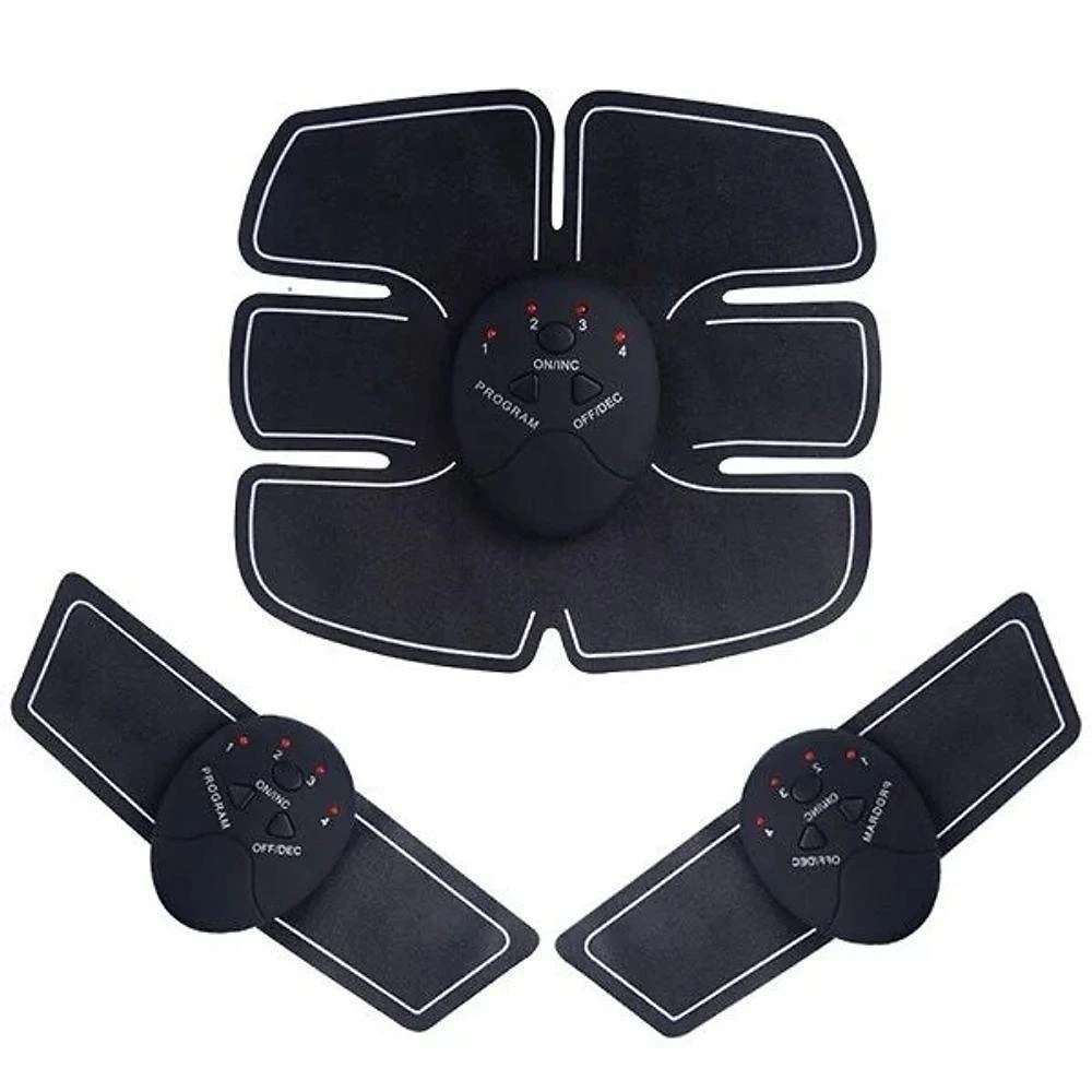 Aparelho Tonificador Abdominal Smart Fitness Body com Estimulação Elétrica e Baixa Frequência Preto