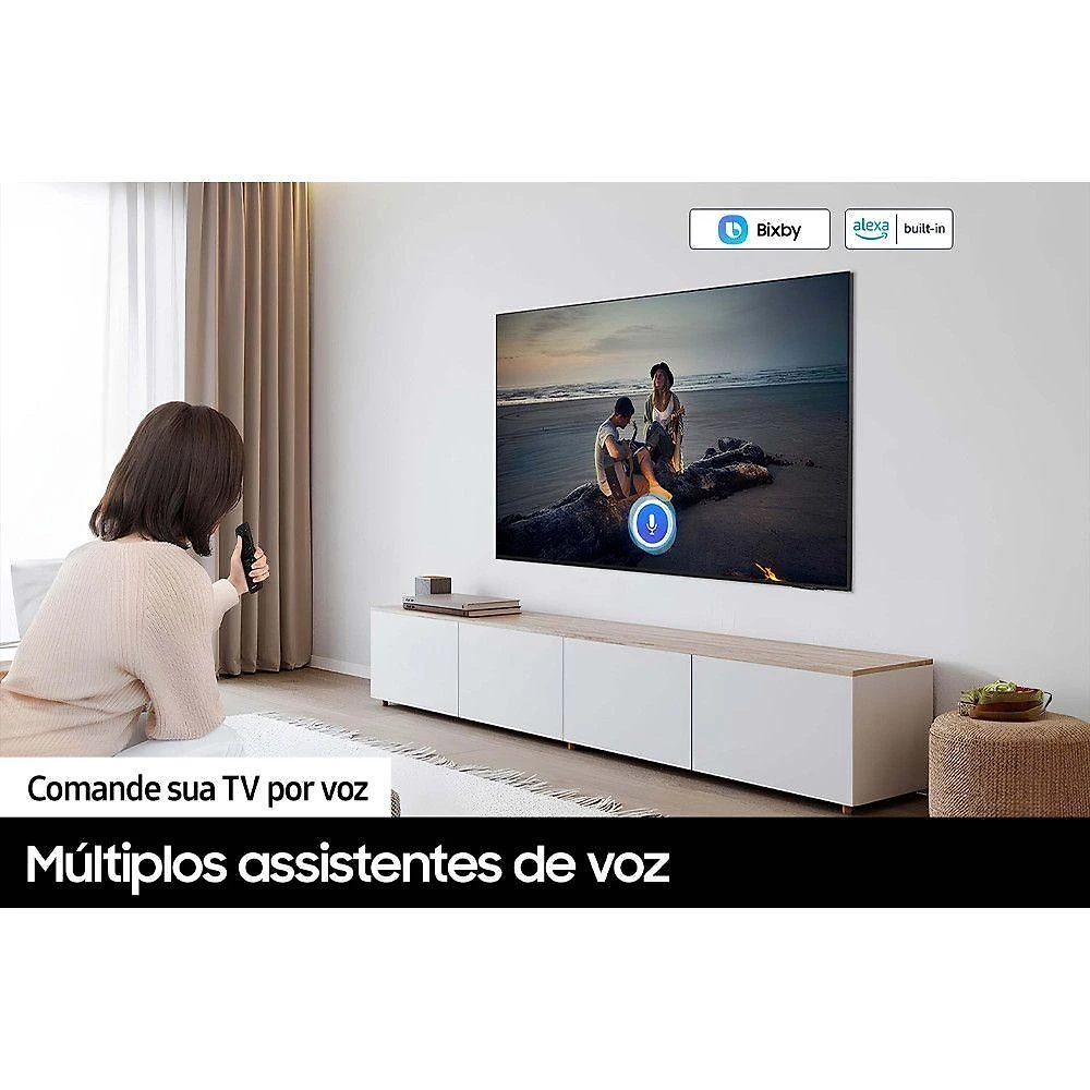 Miniatura Smart Big TV Samsung 75DU7700 75 Polegadas UHD 4K Preto Bivolt
