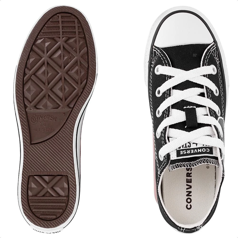 Tênis Converse All Star Chuck Taylor Mickey Juvenil Preto / Branco - 26