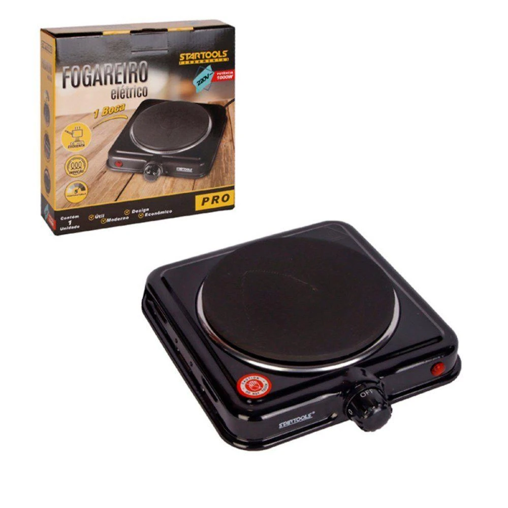 Fogão de Indução Startools Fogão Elétrico Portátil 1 Boca com Controle de Temperatura 220V